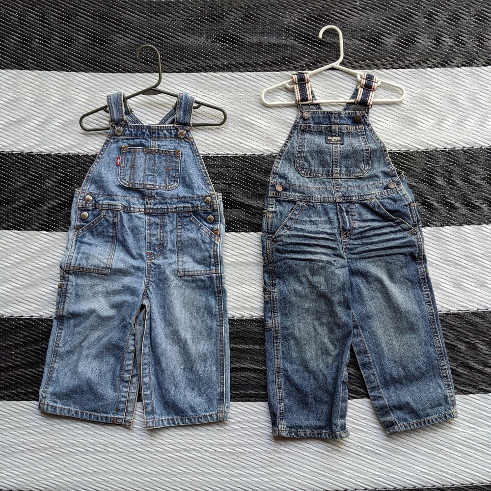 2 Pair: 24 MOS Jean Overalls with snapped access